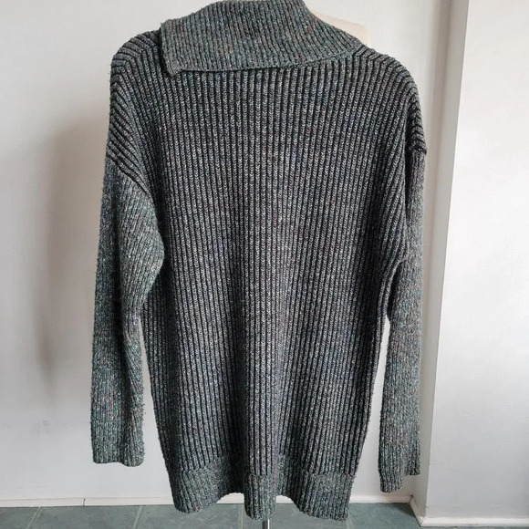 Leo & Nicole Greenish Gray Multi-Color Tweed Sweater (Size XL) - Picture 9 of 15